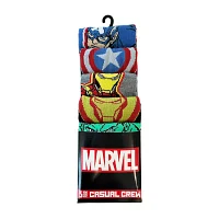 5 Pair Marvel Crew Socks Mens