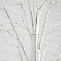 Nearly Natural 3ft Pre-Lit Artificial White Birch With 92 Warm White Led Lights 3 Foot Christmas Tree