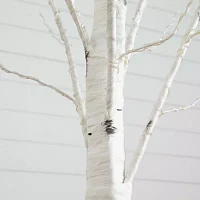 Nearly Natural 3ft Pre-Lit Artificial White Birch With 92 Warm White Led Lights 3 Foot Christmas Tree