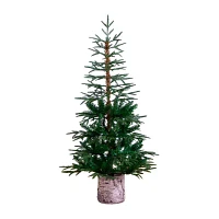 Nearly Natural Artificial Woodland Fir In Decorative Planter 5 Foot Christmas Tree