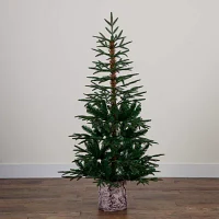 Nearly Natural Artificial Woodland Fir In Decorative Planter 5 Foot Christmas Tree