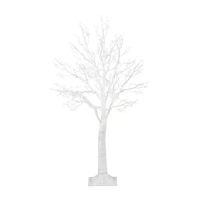 Nearly Natural Pre-Lit Artificial White Twig Tree With 160 Warm White Led Lights 4 Foot Christmas Tree