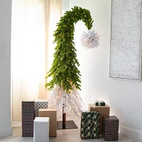 Nearly Natural Green And White Santa’S Hat  With 600 Led Lights And 1992 Bendable Branches 9 Foot Pre-Lit Fir Christmas Tree
