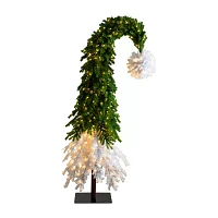 Nearly Natural Green And White Santa’S Hat  With 600 Led Lights And 1992 Bendable Branches 9 Foot Pre-Lit Fir Christmas Tree