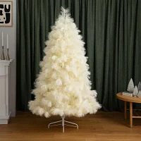 Nearly Natural 6ft Artificial Off-White Pampas Grass 6 Foot Christmas Tree