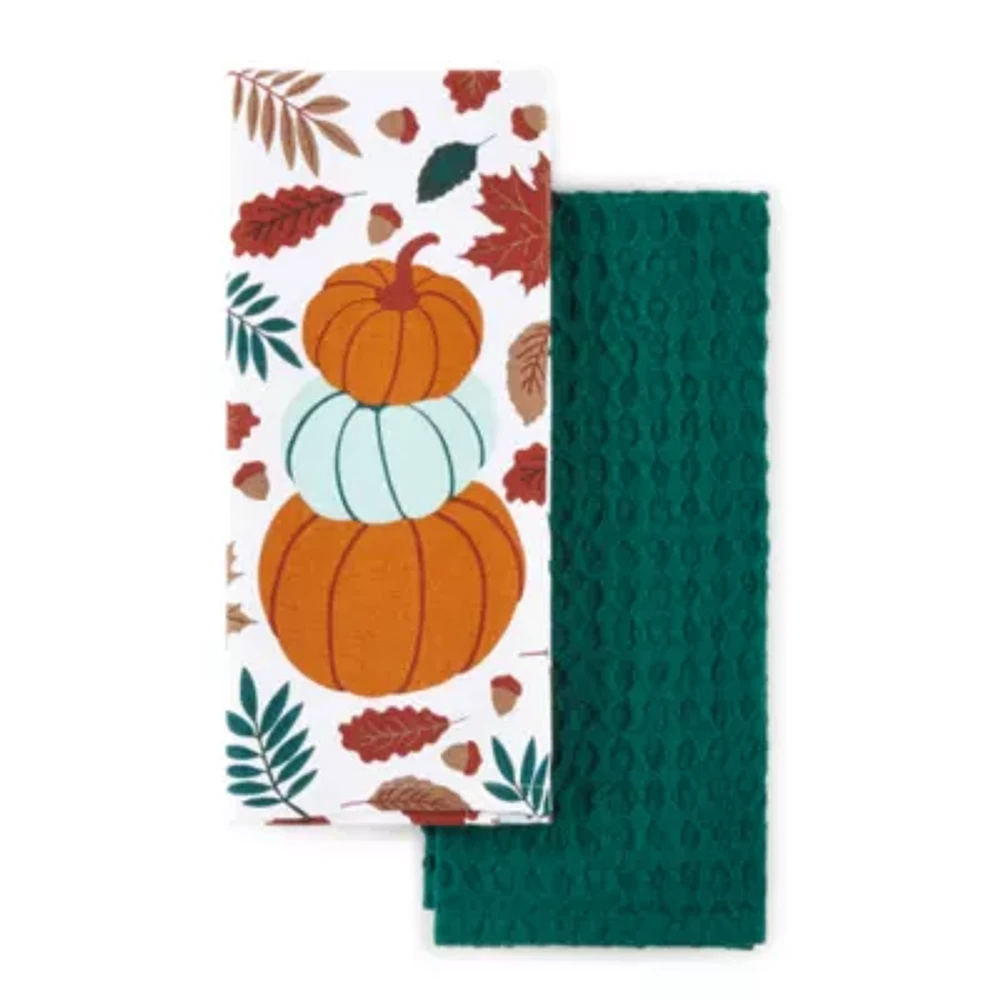 Layerings Fall Pumpkin Stack 2-pc. Kitchen Towel