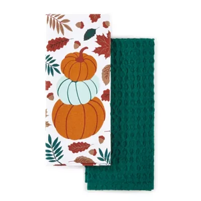 Layerings Fall Pumpkin Stack 2-pc. Kitchen Towel