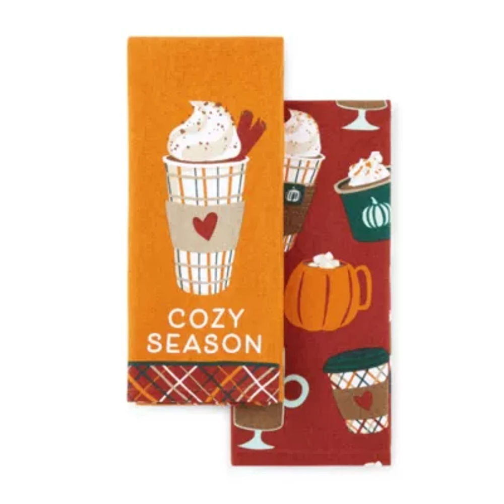 Layerings Pumpkin Spice Latte 2-pc. Kitchen Towel