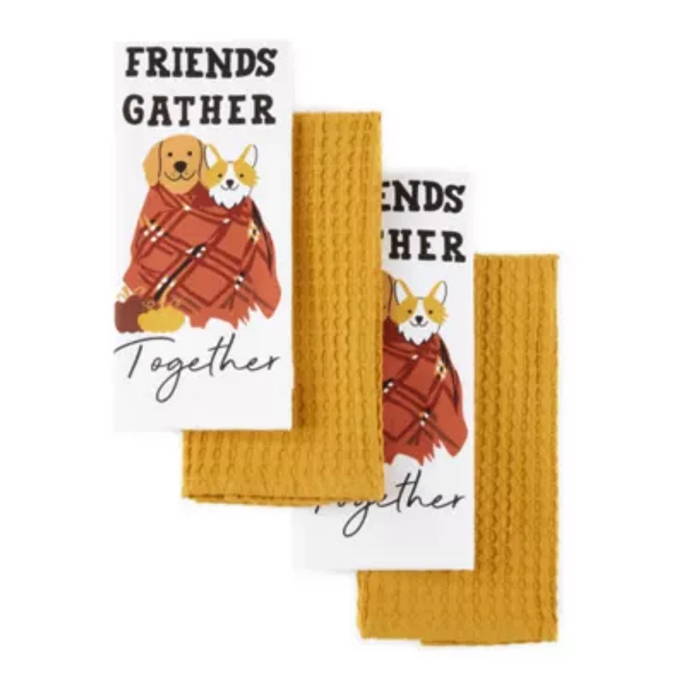 Homewear Friends Gather 4-pc. Kitchen Towel