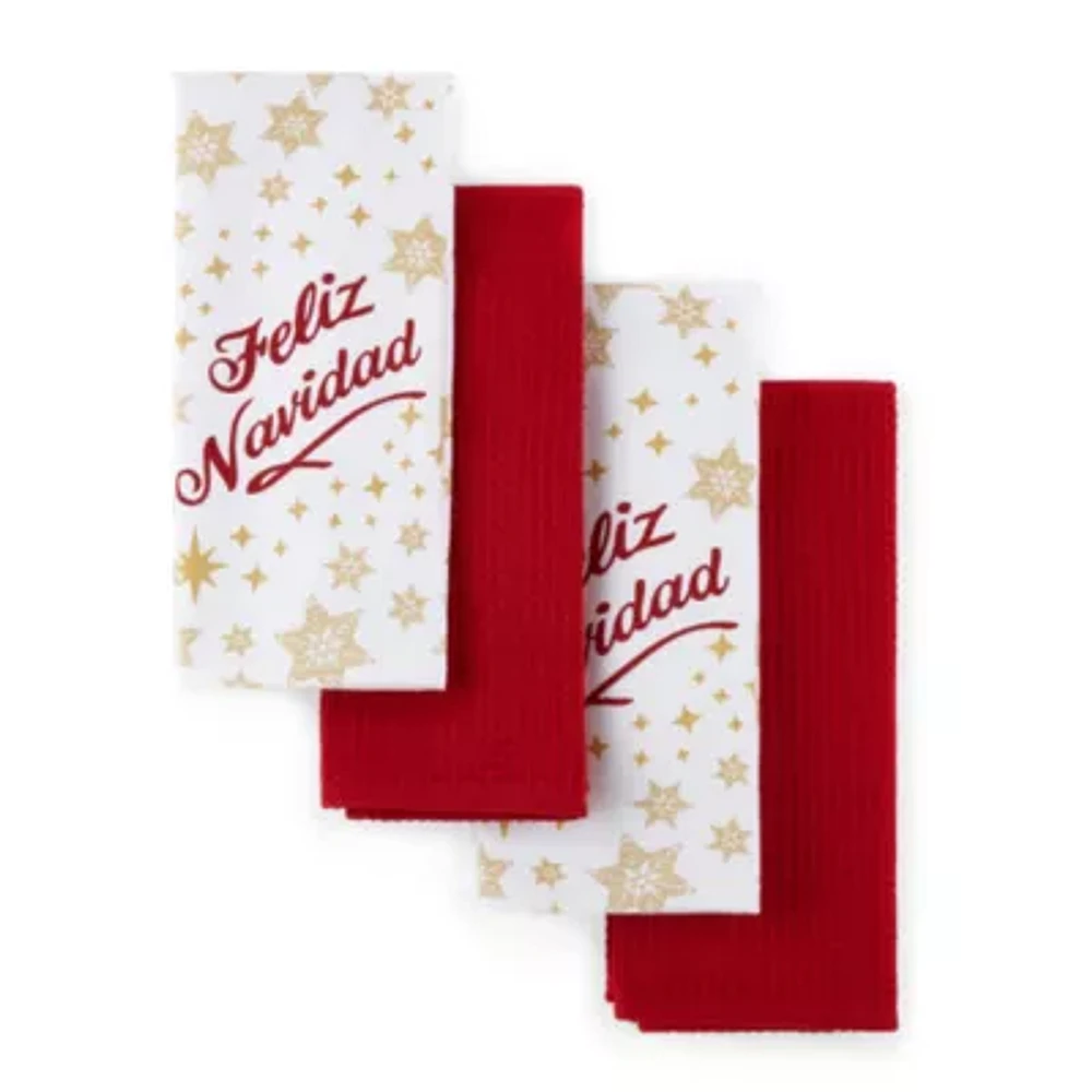 North Pole Trading Co. Feliz Navidad 4-pc. Kitchen Towel