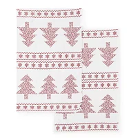 North Pole Trading Co. Scandi Tree 4-pc. Kitchen Towel