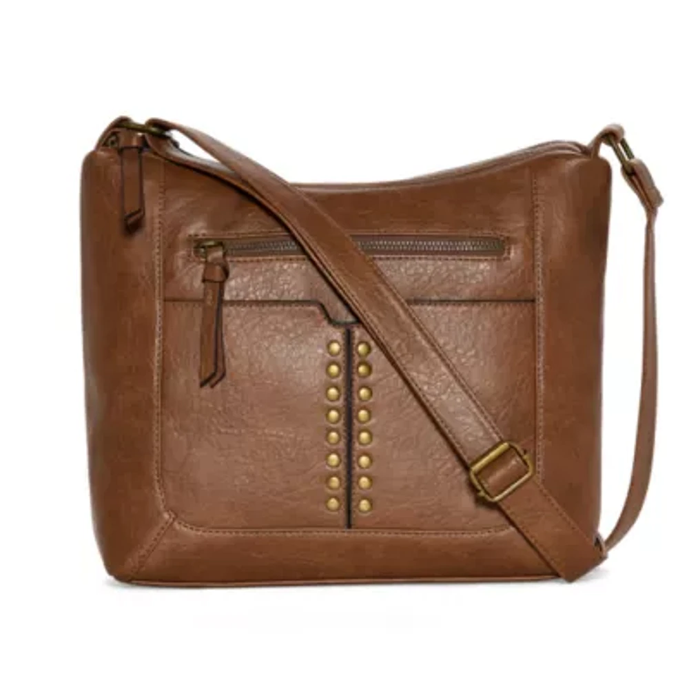 Bueno of California Dbl Zip Hobo Xbdy Crossbody Bag