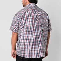 U.S. Polo Assn. Big and Tall Mens Classic Fit Short Sleeve Checked Button-Down Shirt