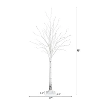Nearly Natural Pre-Lit Artificial White Birch With 400 Color Changing Led Lights 6 Foot Pre-Lit Birch Christmas Tree