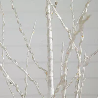 Nearly Natural Pre-Lit Artificial White Birch With 400 Color Changing Led Lights 6 Foot Pre-Lit Birch Christmas Tree