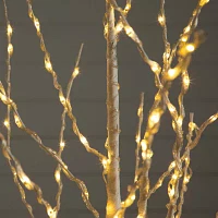 Nearly Natural Pre-Lit Artificial White Birch With 400 Color Changing Led Lights 6 Foot Pre-Lit Birch Christmas Tree