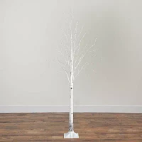 Nearly Natural Pre-Lit Artificial White Birch With 400 Color Changing Led Lights 6 Foot Pre-Lit Birch Christmas Tree