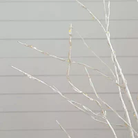 Nearly Natural 5ft Pre-Lit Artificial White Birch With 240 Warm White Led Lights 5 Foot Pre-Lit Birch Christmas Tree