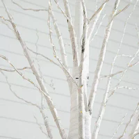 Nearly Natural 7ft Pre-Lit Artificial White Birch With 400 Warm White Led Lights 7 Foot Pre-Lit Birch Christmas Tree