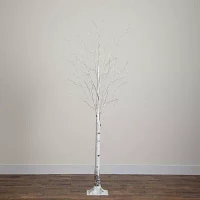 Nearly Natural 7ft Pre-Lit Artificial White Birch With 400 Warm White Led Lights 7 Foot Pre-Lit Birch Christmas Tree