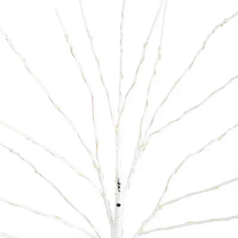 Nearly Natural 24in Pre-Lit Artificial White Birch Branches With 80 Warm White Led Lights 2 Foot Christmas Tree