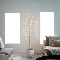 Nearly Natural Pre-Lit Artificial Weeping Willow  With 160 Warm White Led Lights 6 Foot Pre-Lit Willow Christmas Tree