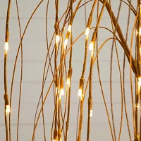 Nearly Natural 6ft Pre-Lit Artificial Willow  With 160 Warm White Led Lights 6 Foot Christmas Tree