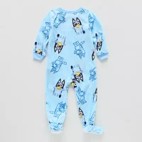 Toddler Boys Microfleece Bluey Long Sleeve One Piece Pajama