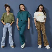 Xersion Little & Big Girls Crew Neck Short Sleeve T-Shirt