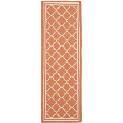Safavieh Courtyard Collection Crispian Geometric Indoor/Outdoor Runner Rug
