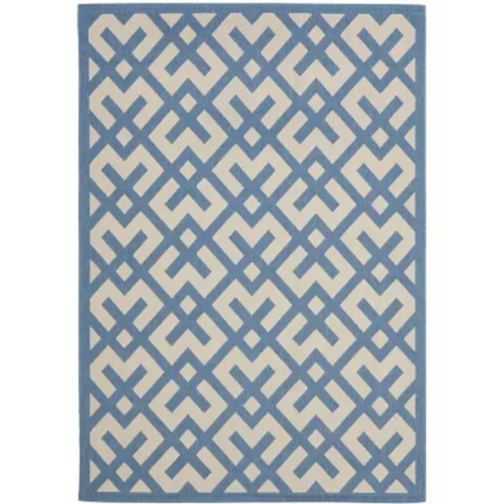 Safavieh Courtyard Collection Darrin Geometric Indoor/Outdoor Area Rug