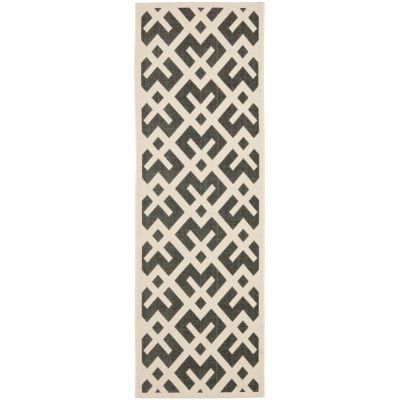 Safavieh Courtyard Collection Darrin Geometric Indoor/Outdoor Runner Rug