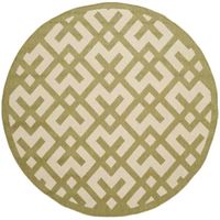 Safavieh Courtyard Collection Darrin Geometric Indoor/Outdoor Round Area Rug