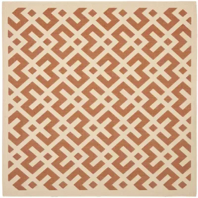Safavieh Courtyard Collection Darrin Geometric Indoor/Outdoor Square Area Rug