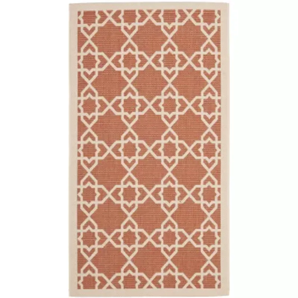 Safavieh Courtyard Collection Nicol Geometric Indoor/Outdoor Area Rug