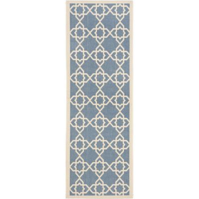 Safavieh Courtyard Collection Nicol Geometric Indoor/Outdoor Runner Rug