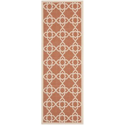 Safavieh Courtyard Collection Nicol Geometric Indoor/Outdoor Runner Rug