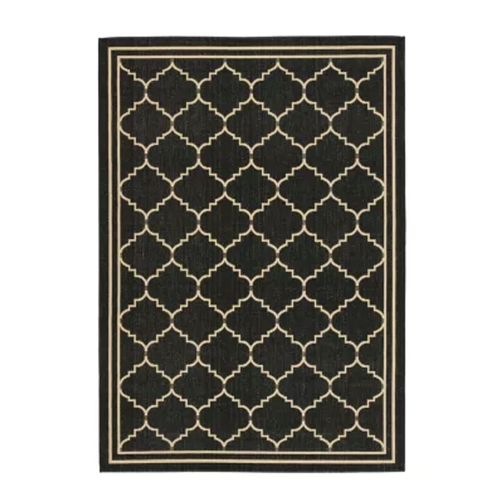 Safavieh Courtyard Collection Skin Geometric Indoor/Outdoor Area Rug