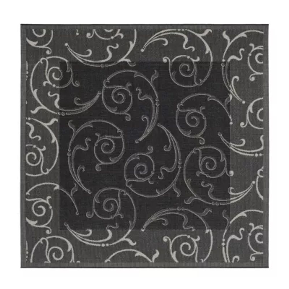 Safavieh Courtyard Collection Torvald Oriental Indoor/Outdoor Square Area Rug