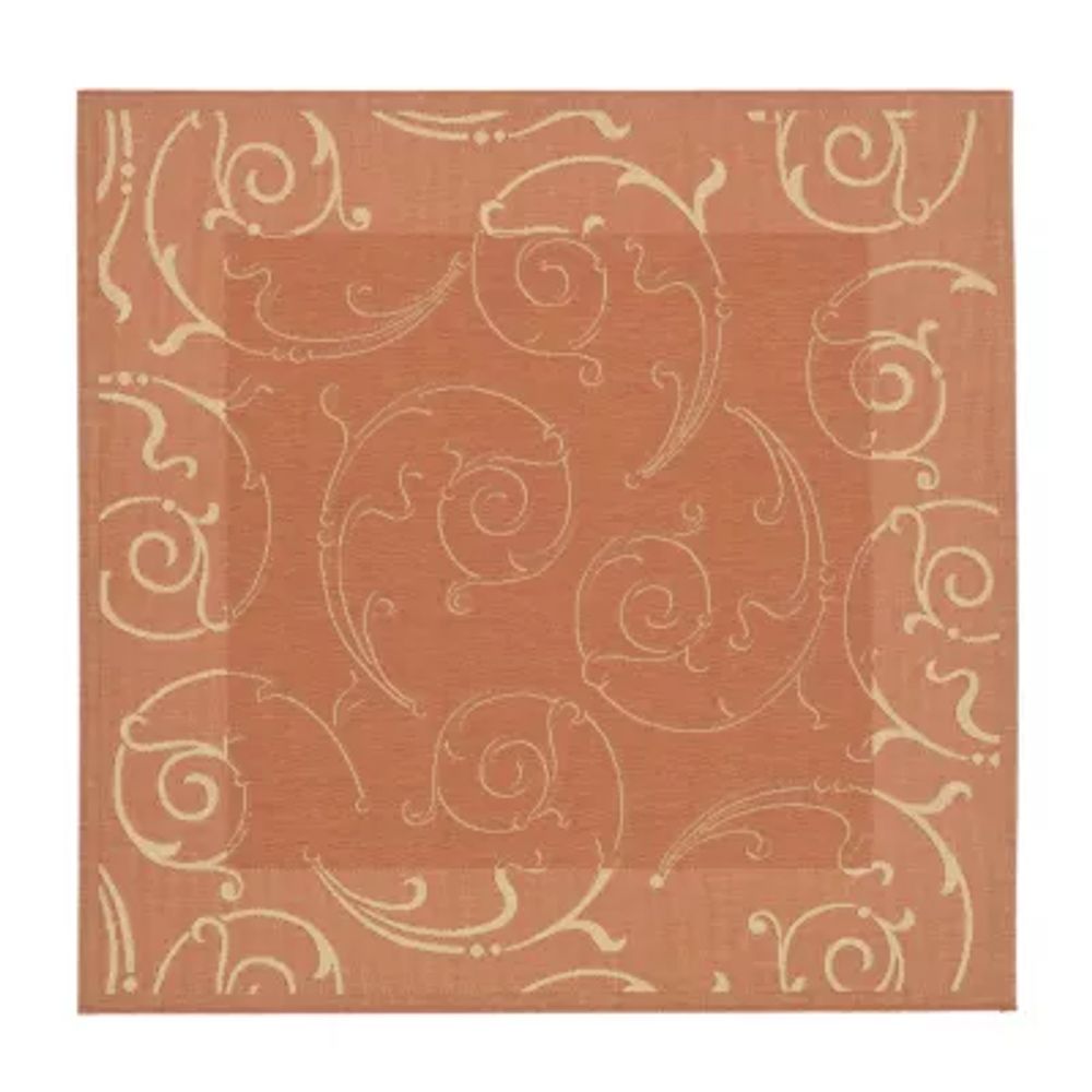 Safavieh Courtyard Collection Torvald Oriental Indoor/Outdoor Square Area Rug