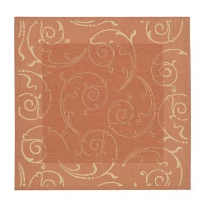 Safavieh Courtyard Collection Torvald Oriental Indoor/Outdoor Square Area Rug