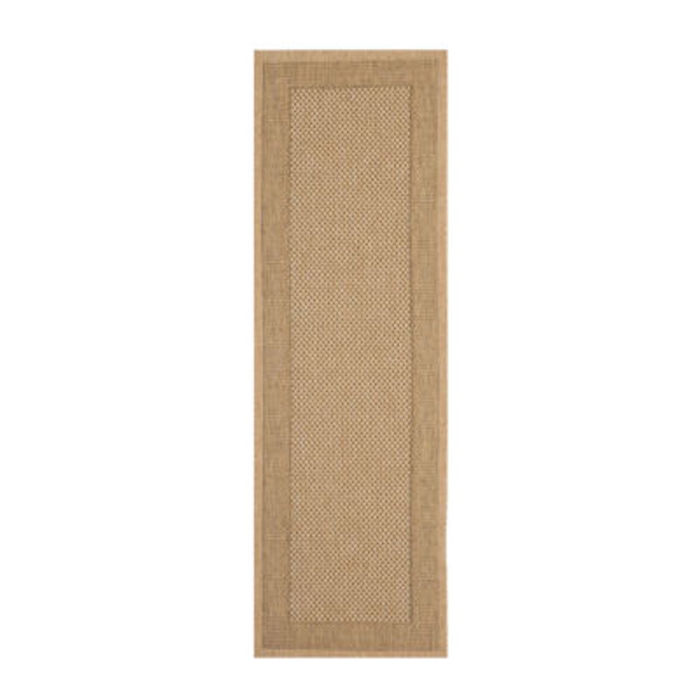 Safavieh Courtyard Collection Trina Bordered Indoor/Outdoor Runner Rug