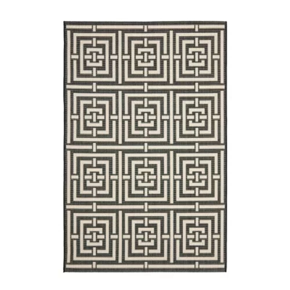 Safavieh Courtyard Collection Varvara Geometric Indoor/Outdoor Area Rug