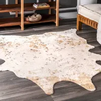 nuLoom Iraida Faux Cowhide Rectangular Rug