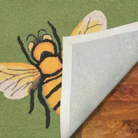 Liora Manne Frontporch Bee Animal Hand Tufted Indoor Outdoor Rectangular Accent Rug