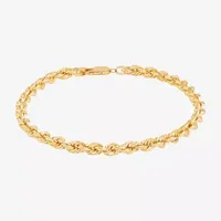 10K Gold / Inch Hollow Rope Chain Bracelet