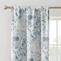 Eclipse Kerry Paisley Energy Saving Blackout Rod Pocket Set of 2 Curtain Panel