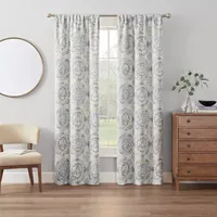 Eclipse Kerry Rosette Energy Saving Blackout Rod Pocket Set of 2 Curtain Panel