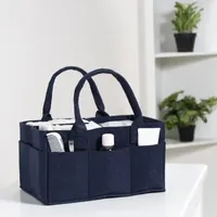 Trend Lab Navy Felt Diaper Caddy