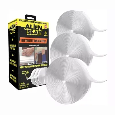 Alien Draft Seal Anti-Draft Adhesive and Flexible Flap to Seal Gaps Around Doors, Showers, and Windows